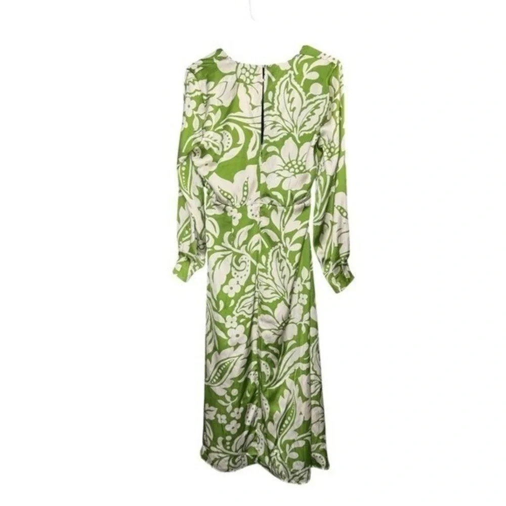 Zara Green Wrap Dress Wedding‎ Guest Cocktail Summer Event Dress Size M